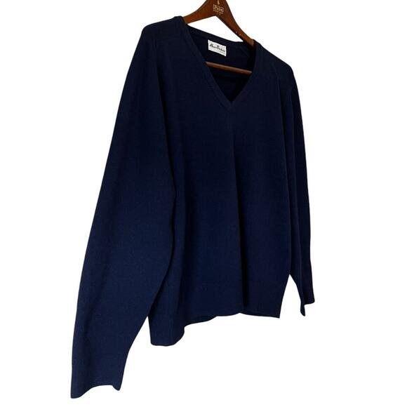Vintage Maas Brothers Florida Classic Preppy V-Neck Sweater Navy Blue Men's M - Picture 3 of 5